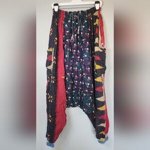 Kantha Bae Be Still Harem Pants Black Cherries